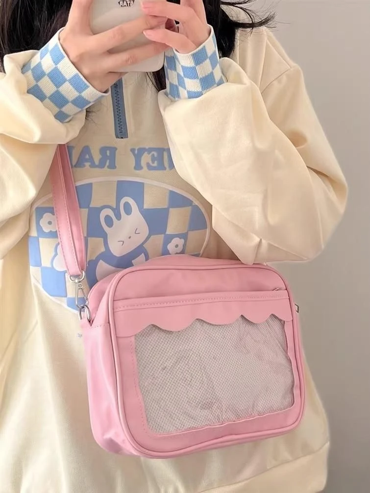 Borsa Itabag Trasparente Harajuku Con Pannello Espositivo Per Spille, Per Ragazze Adolescenti.