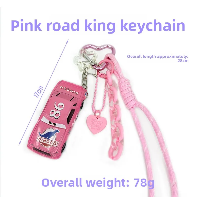 Neuer Lightning McQueen Auto-Schlüsselanhänger aus Legierung, Sammlerstück mit Lanyard und Dopamin-Kettenanhänger – Detail 28