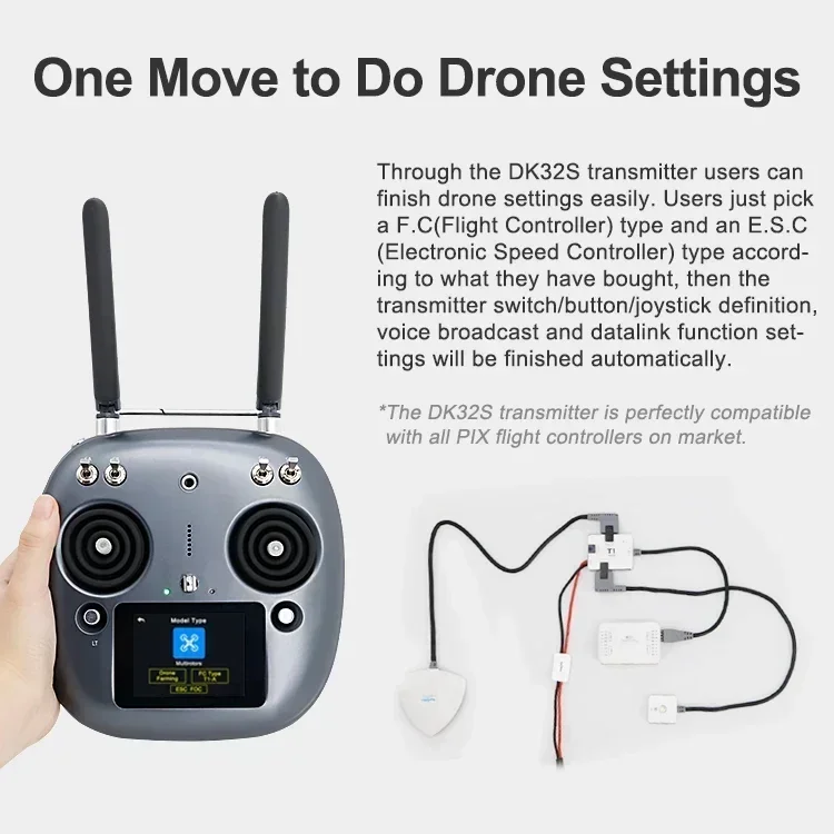 SIYI DK32S Enterprise Funksender-Fernbedienung für landwirtschaftliche Drohnen, 30 km große Reichweite, mit Mavlink SDK-Unterstützung
