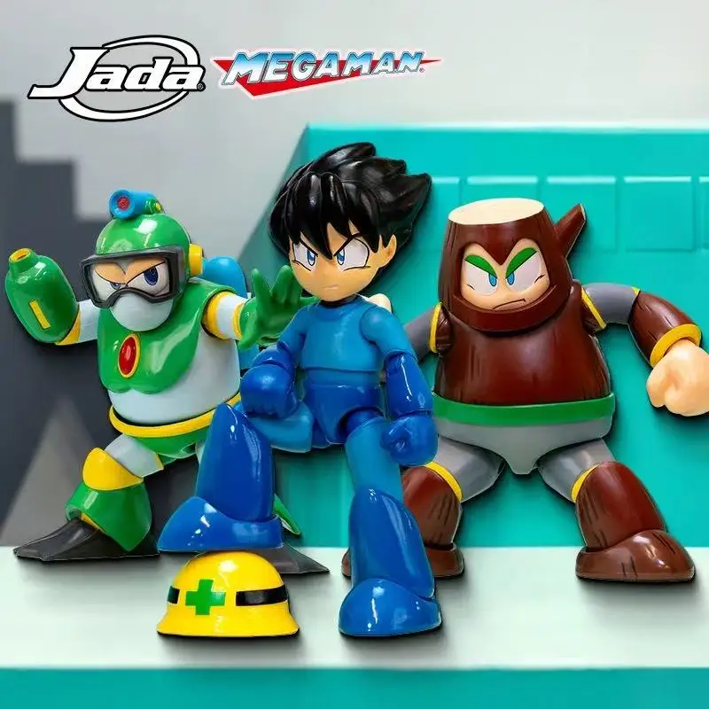 

New In Stock Jada Toys Mega Man Rockman Bubble Man Tree Man Anime Action Figure Model Christmas Birthday Gift