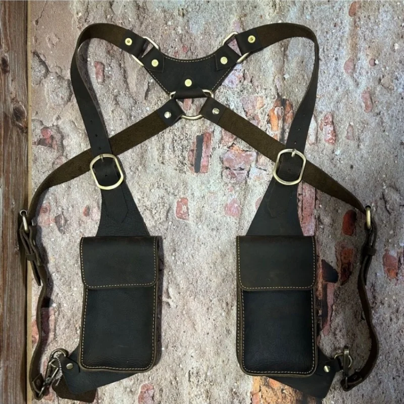 Mens Gothic Steampunk Chest Bag Medieval Renaissance Cosplay Utility Chest Bags For Men Outdoor Cosplay Chests Pack 2026