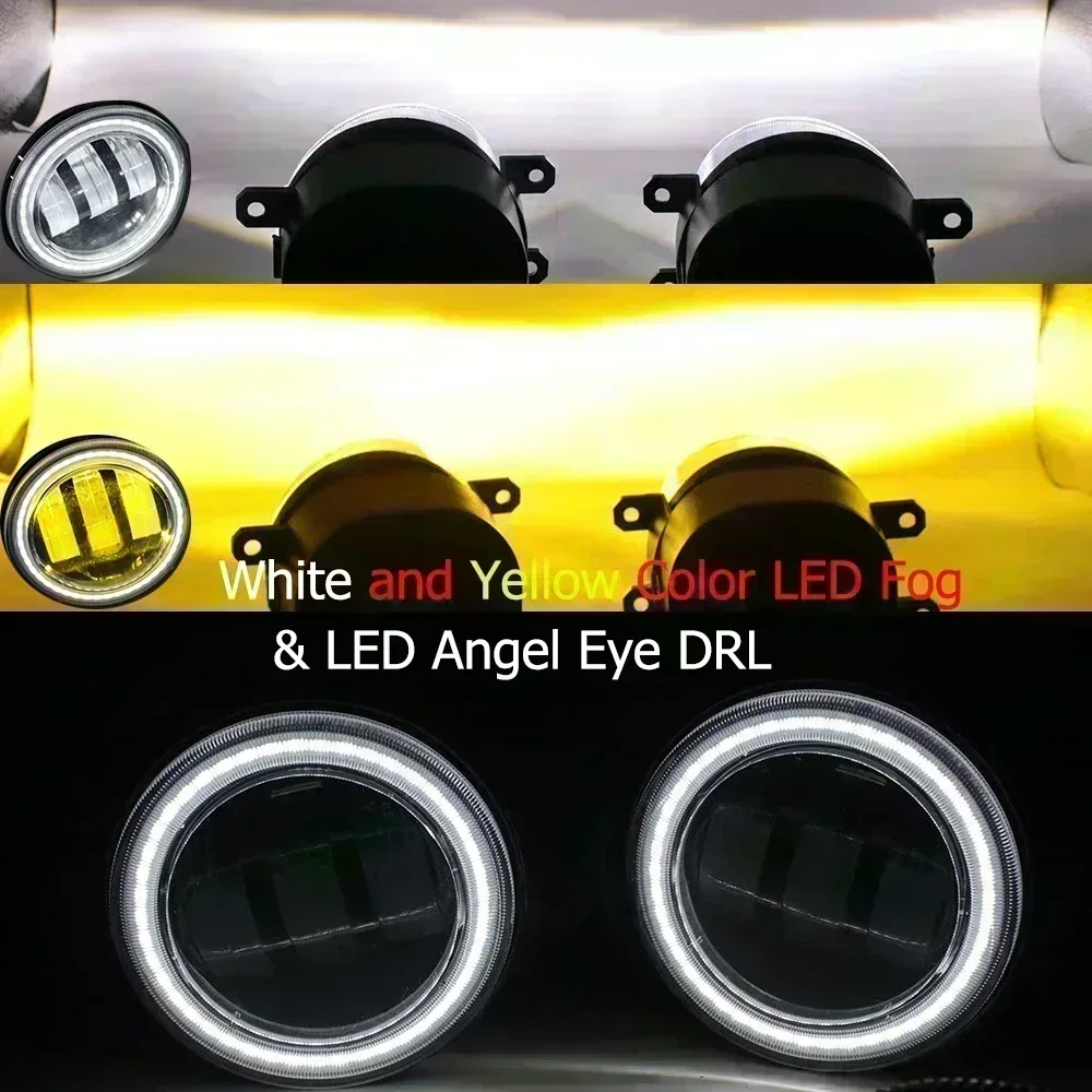 LED Fog Lights Angel Eyes DRL for Renault Talisman SM6 2015 2016 2017 2018 2019 with Lens Daytime Running Lamp Halo Assembly view 6