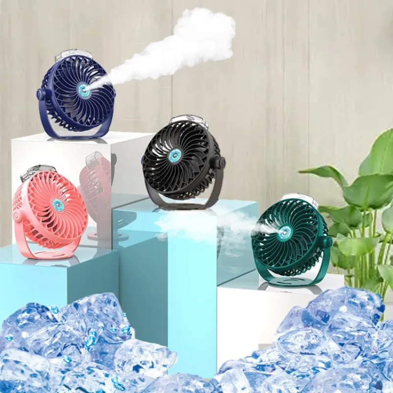 Mini Portable Fan 2 in 1 USB Charging Spray Fan