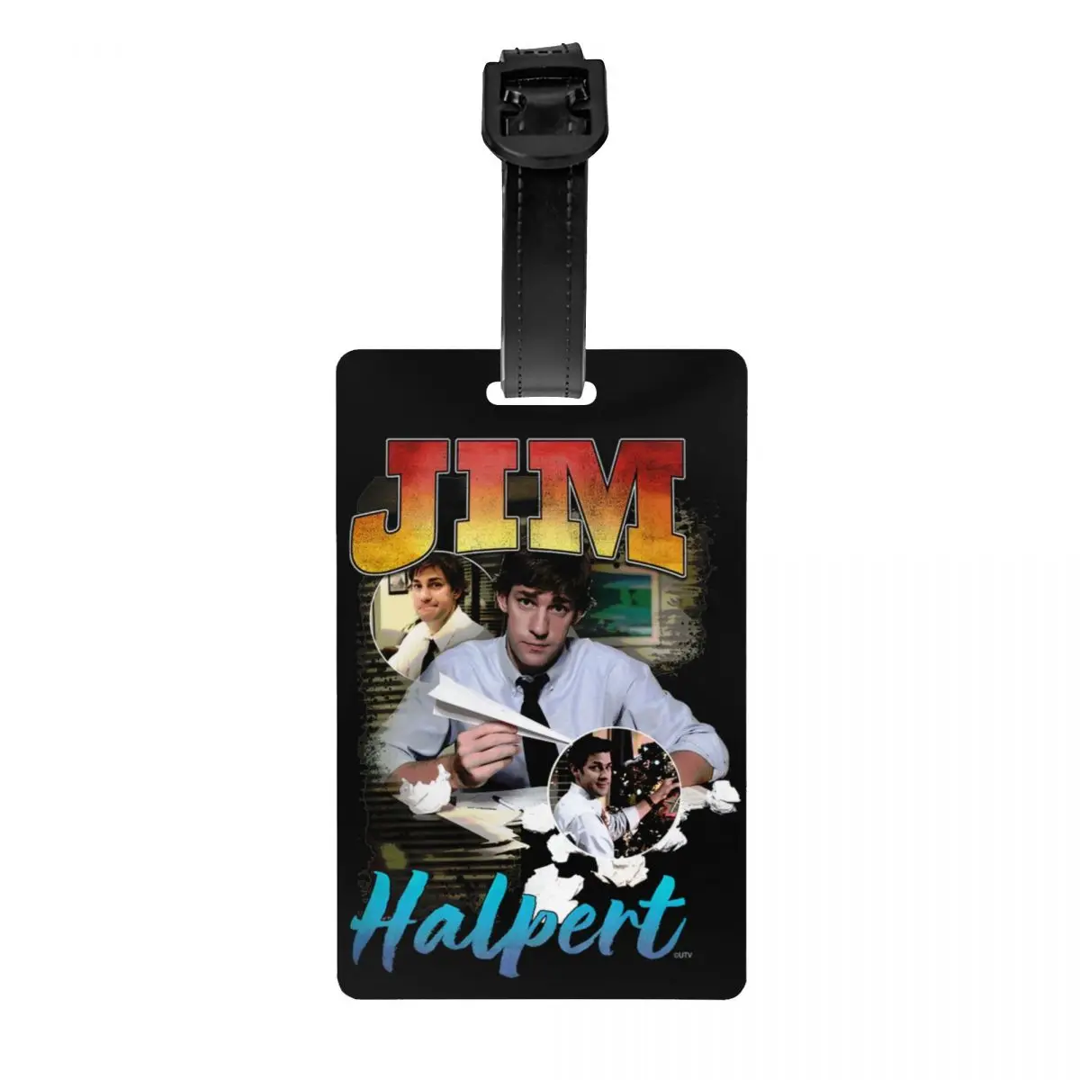 Tv Show The Office Jim Halpert Luggage Tag Travel Bag Suitcase Privacy Cover ID Label