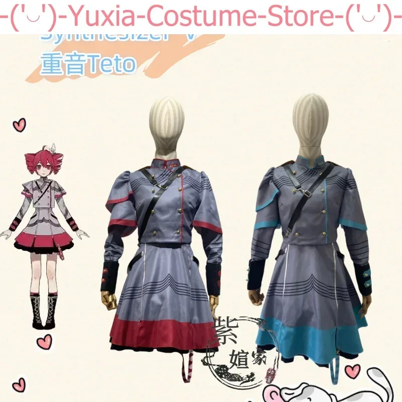 Virtual Youtuber Synthesizer V Kasane Teto Women Cosplay Costume Cos Game Anime Party Uniform Hallowen Play Role Clothes