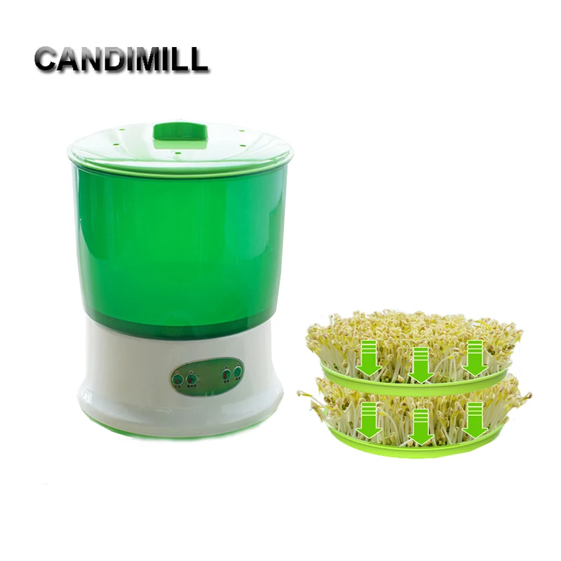 CANDIMILL 2/3 Layers Bean Sprouts Machine Thermostat Green Vegetable Seeds Growth Bucket Homemade Sprouting Seedling Machine