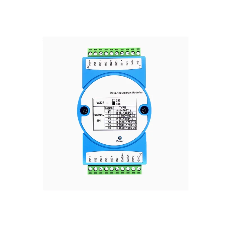 8-channel signal to RS-485/232, remote Modbus acquisition module WJ27