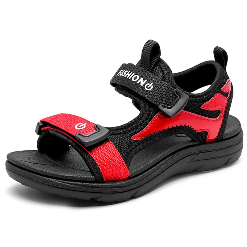 W nowym stylu dziecięce sandały Outdoor Walking letnie buty chłopięce antypoślizgowe buty na plażę Kid wygodne miękkie EU rozmiar 28-38