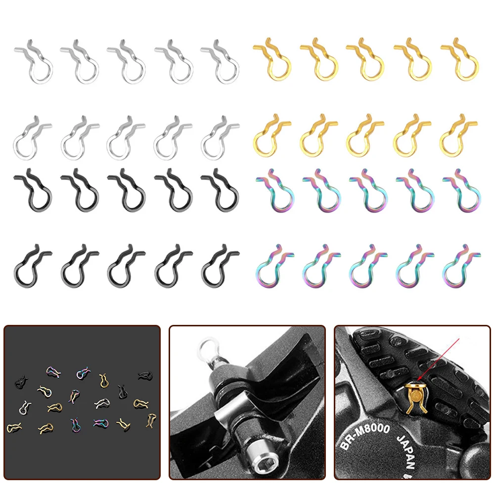 

10pcs Brake Pads Cotter Pin Caliper Fixing Snap Ring Spring Clips Clamp Replacement Compatible With XT SLX Bicycle Disc