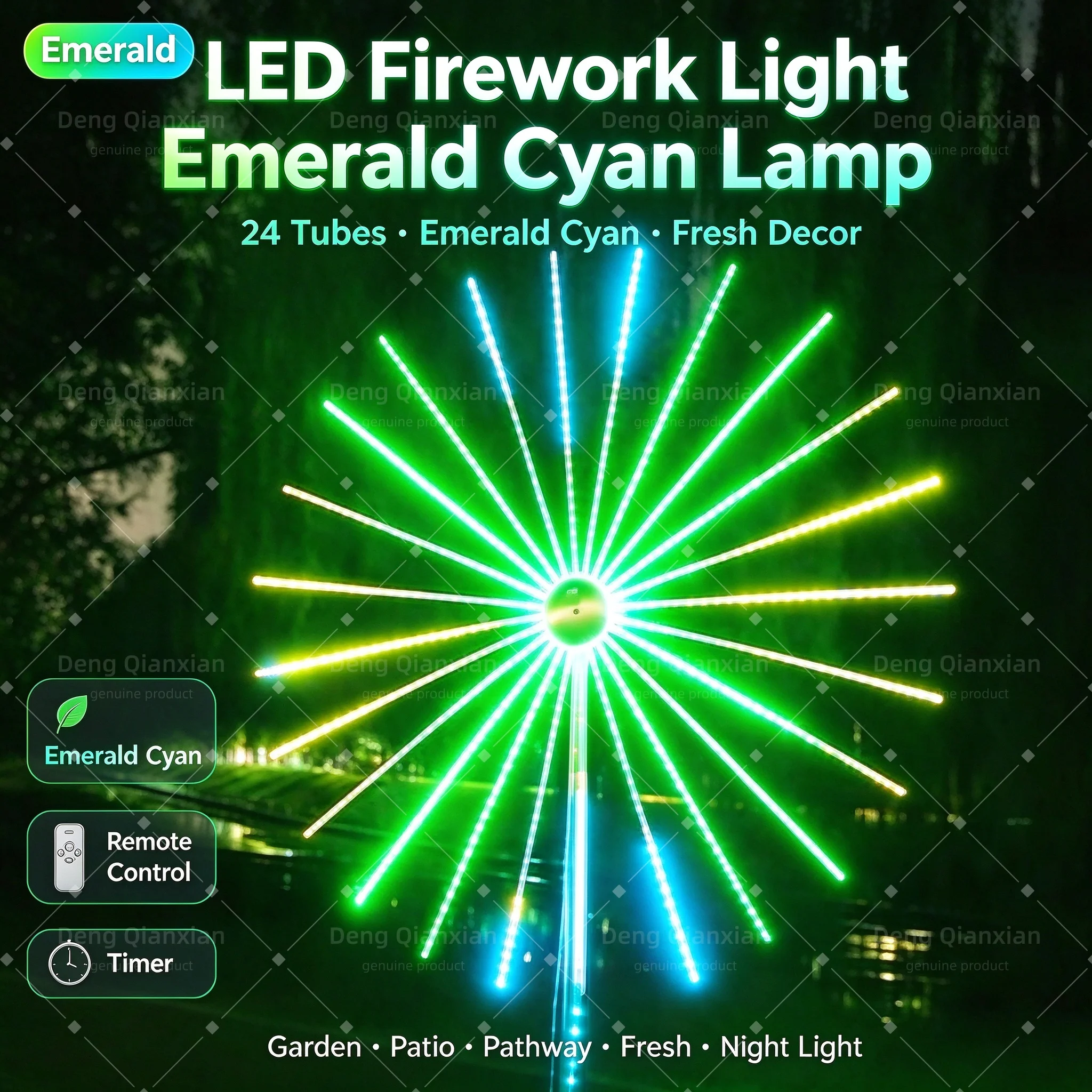 Firework Lights with Holiday Mode Preset, Sound Activated RGB, Waterproof, Dual Speakers, APP Bluetooth, Year-Round Decor
