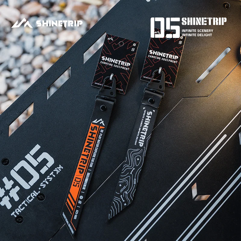 

Outdoor Camping Atmosphere Hanging Ribbon ShineTrip Tactical Nylon Streamer Decoration with Matte Beak Clasp Backpack Hiking EDC