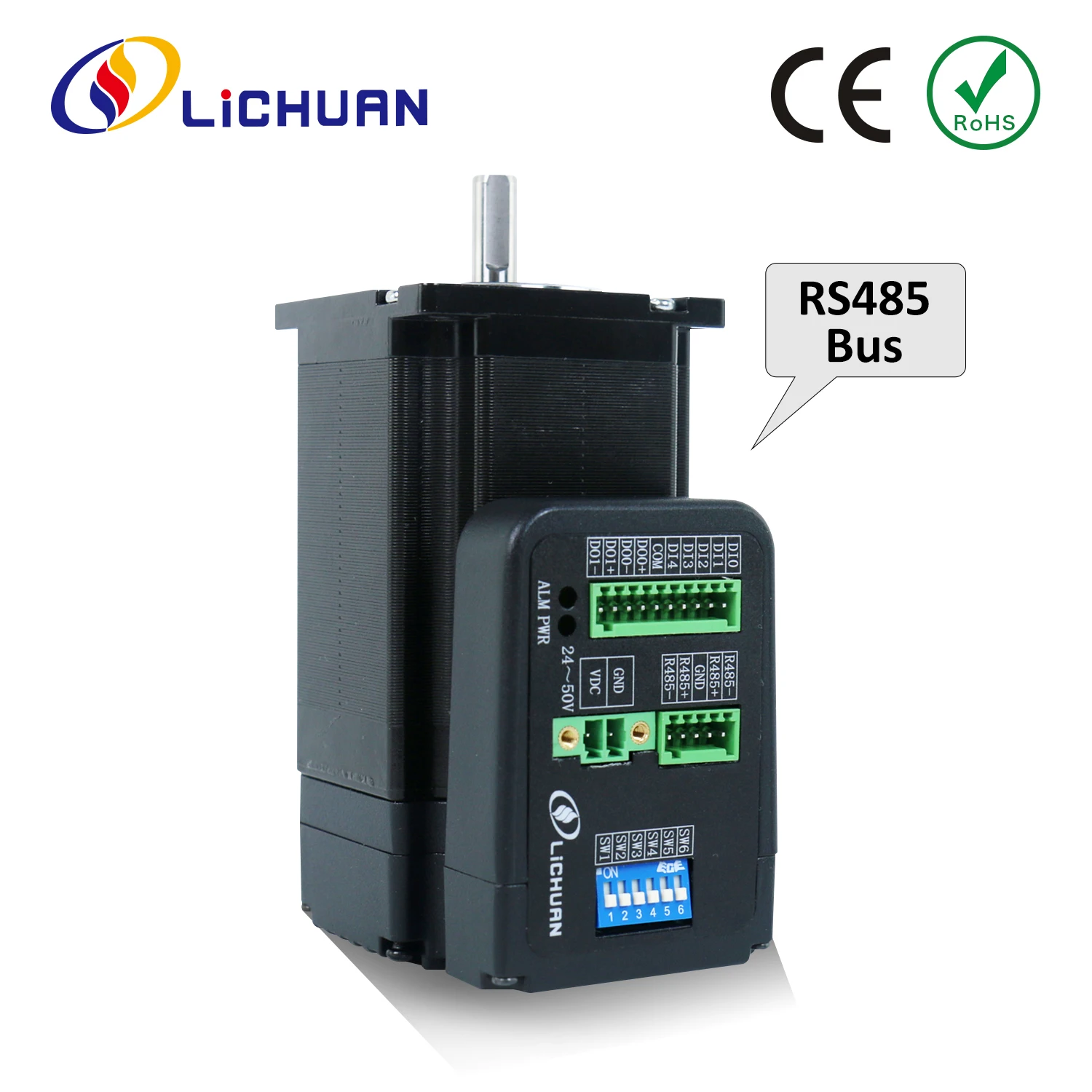 Lichuan 1N.m/2N.m/3N.m Integrated Stepping Motor 36V 4A 1000PPR 2Phase Nema23 Closed Loop Stepper Motors Driver for CNC&Robot