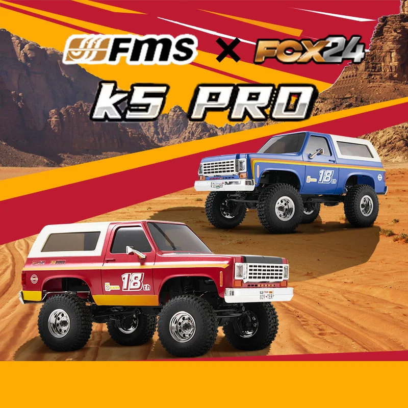 FMS RC Car 1/24 FCX24 K5 Pro RC Four-wheel Drive Off-road Climbing Car Model Brushless Power Version Boy Remote Control Car Toy