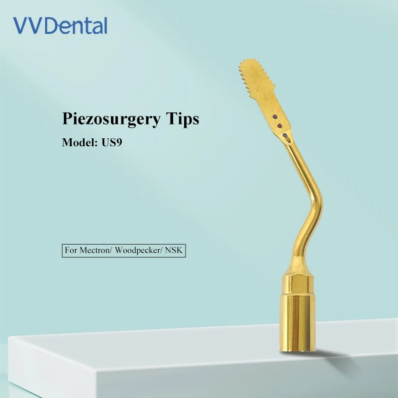 

VV Dental US9 Dental Piezo Surgery Tips Scaler Tip For WOODPECKER/MECTRON PIEZOSURGERY/NSK Handpiece Bone Cutting Tools