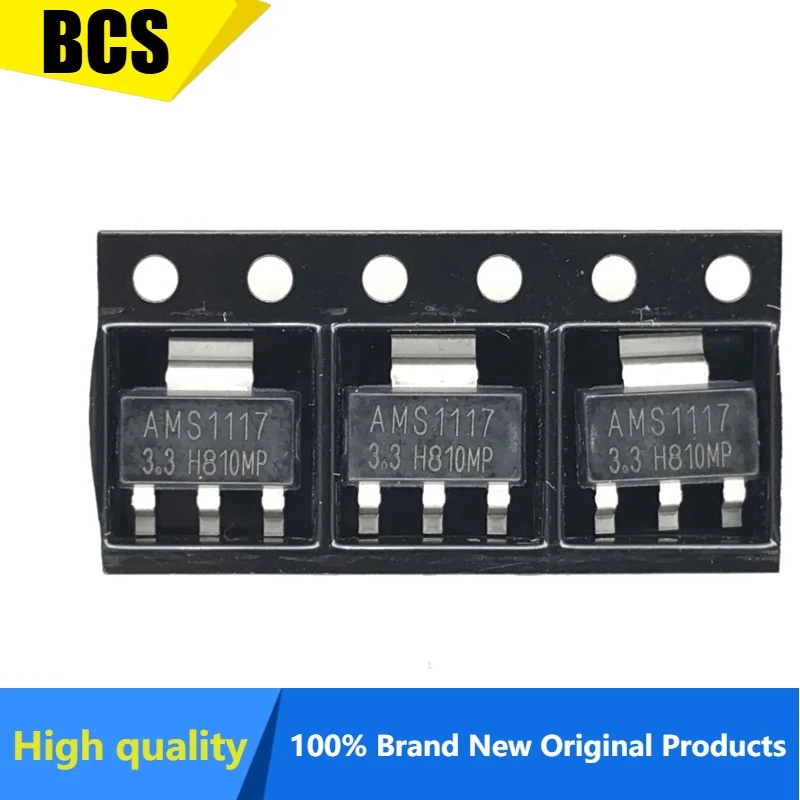 

AMS1117-ADJ/1.2V/1.5V/1.8V/2.5V/3.3V/5V 1117 1A SOT-223 SMD LDO step-down power switch regulator chip IC