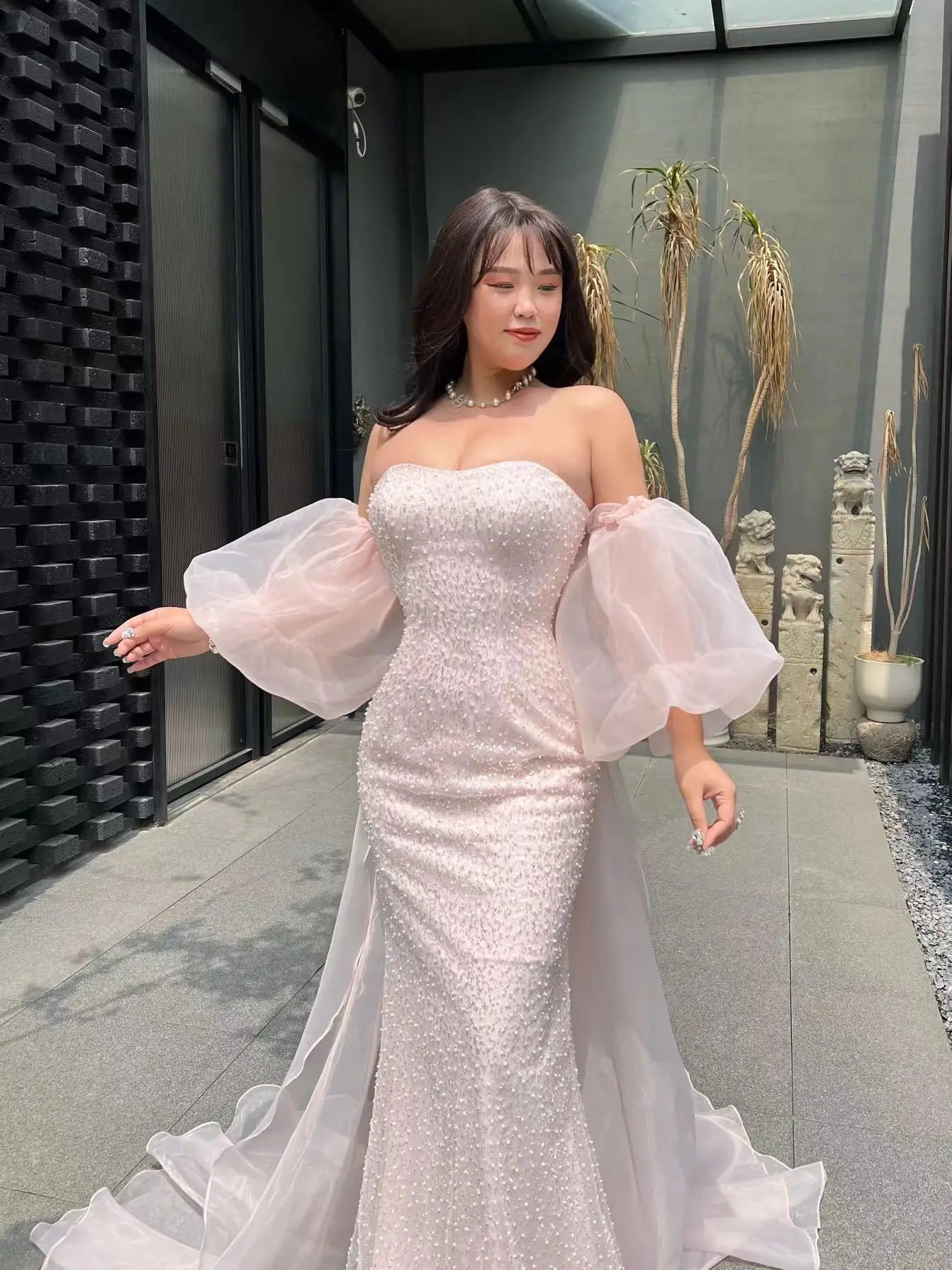 (تخفيضات) فساتين شاليمار تشانغ الوردية أزياء فستان سهرة مثير فستان حفلة فاخر حسب الطلب