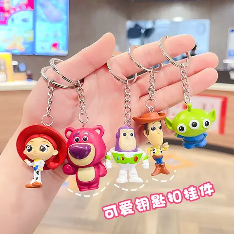 Toy Story 4 Action Figure Bag Keychain Toys Jessie Woody Buzz Lightyear Alien Hamm Horse Bear PVC Figure Doll Toys Gifts