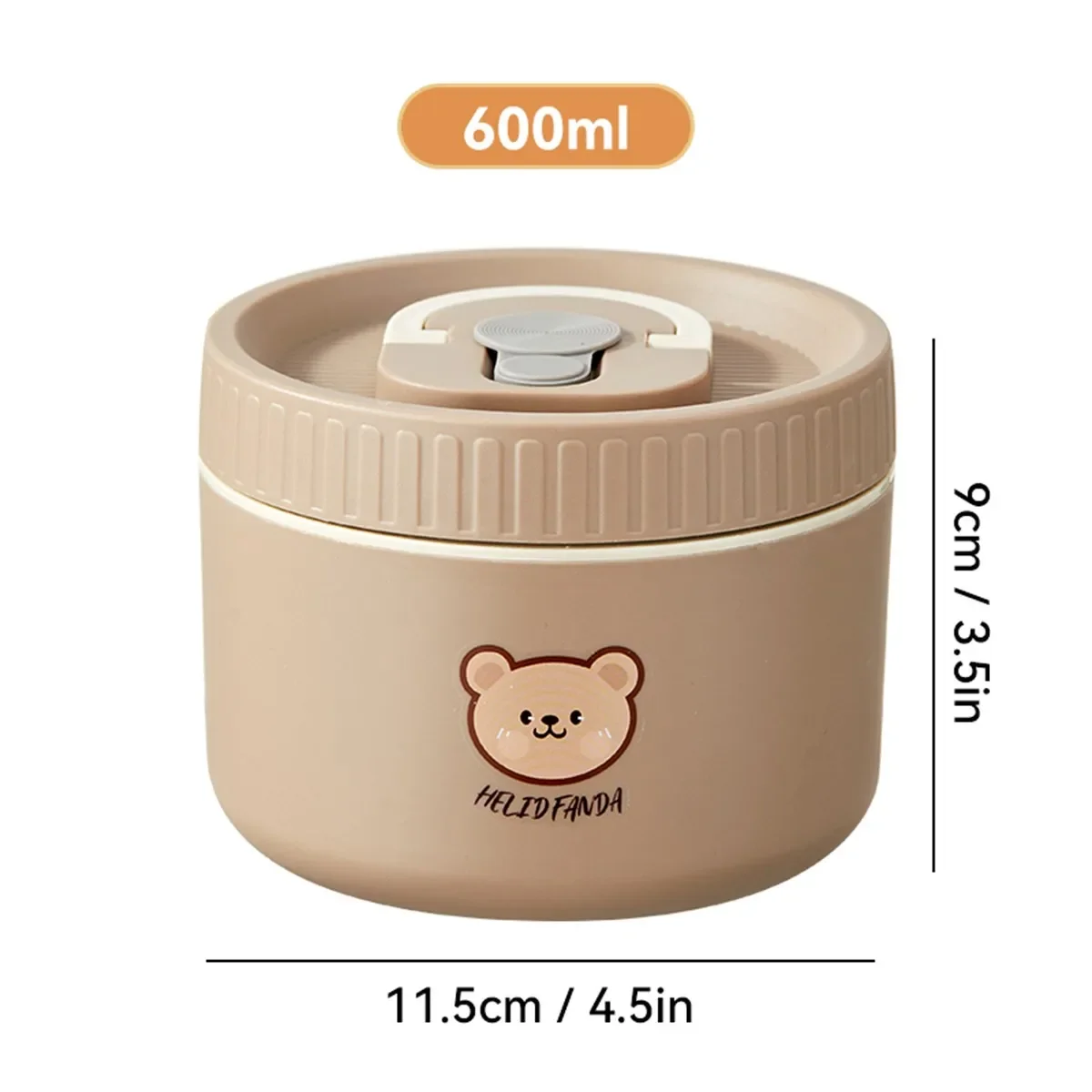 304 roestvrijstalen thermische lunchbox, geschikt voor gebruik in de magnetron, geïsoleerde voedselcontainers met deksel en handvat, voor kinderen en volwassenen.