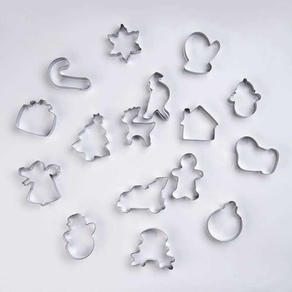 

Christmas-themed Cookie Cutters Festive Biscuit Molds Christmas Cookie Cutter Set Santa Claus Reindeer Snowman Food for Diy