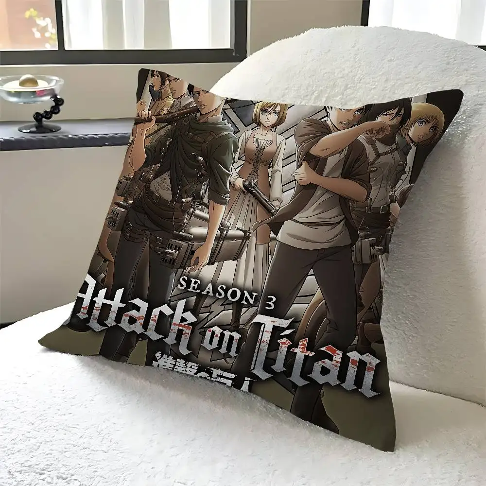 

Anime Attack-on-Titan Pillow Cover Design Cushion Cover Decor Holiday Decorati