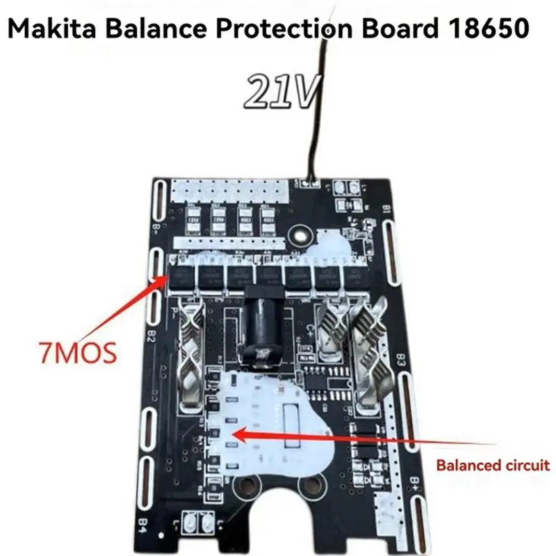 X12A-Battery Protection Board For 21V 18650 Battery Power Tool Including Equalizer Circuit In Pack