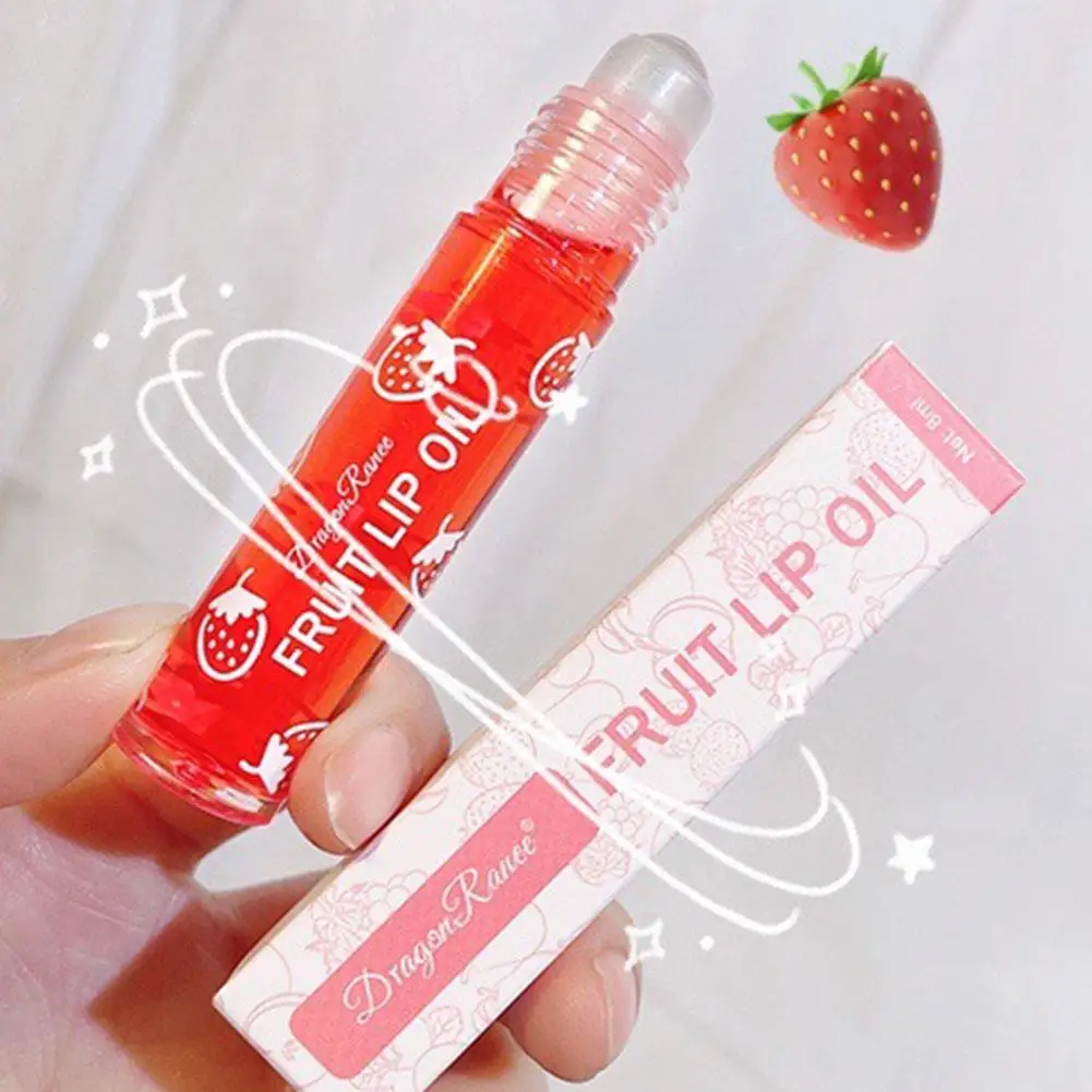 Aceite labial hidratante con sabor a fruta, bálsamo labial brillante para labios secos, hidratante y nutritivo, transparente Li P4Q2