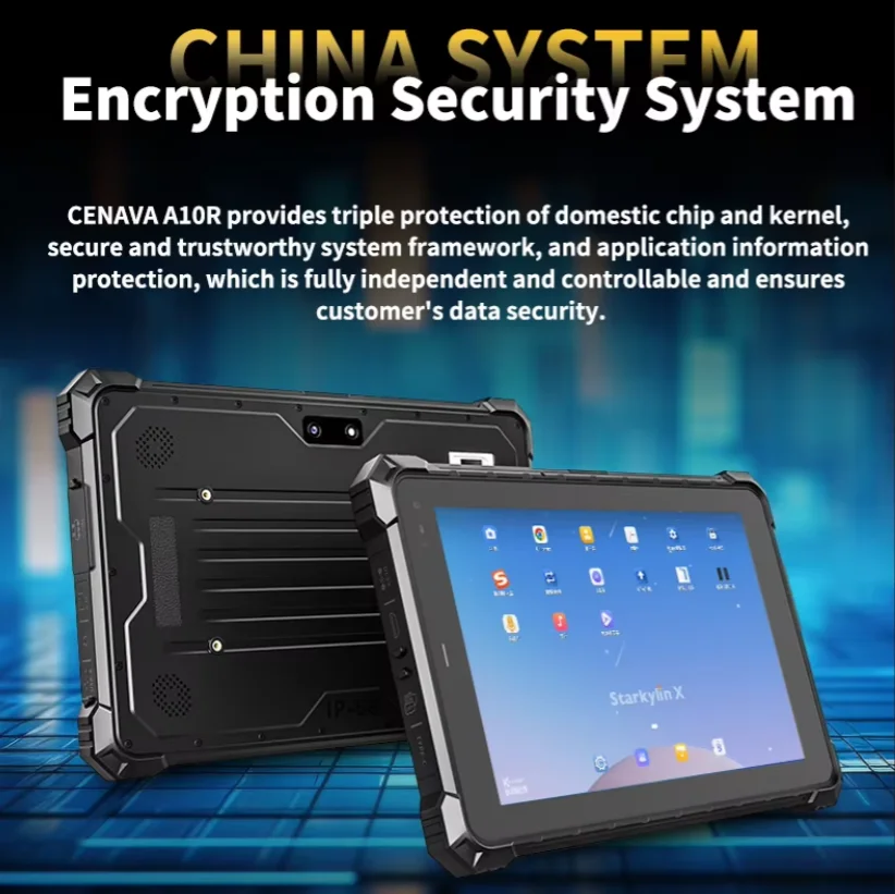 CENAVA A10R 5G 10.1″ 8-core Industrial Tablet 16G RAM 256G SSD Android 12 700nit IP68 NFC WIFI6 BT5.0 5550mAh Dual camera Tablet