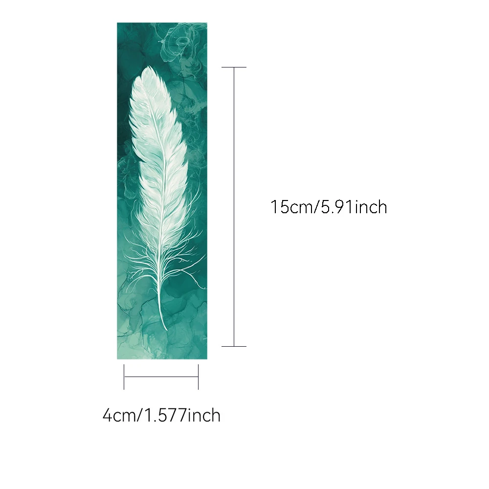 30PCS Niche Minimalist Feather Bookmarks Creative Paper Decorating Reading Markers Notebook Page With Cards Student Supplies