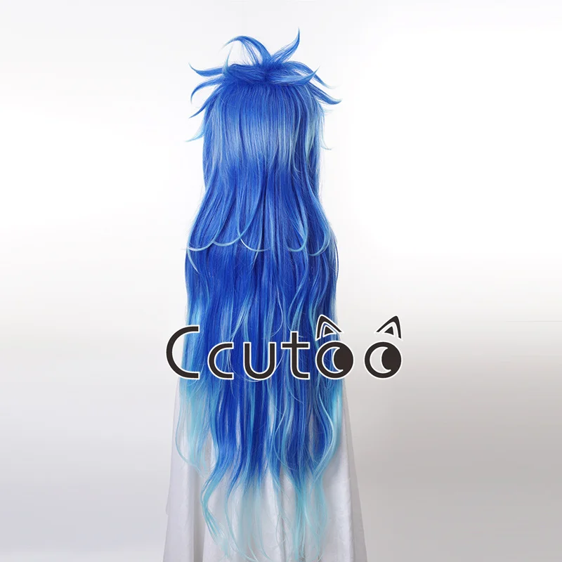 

120cm Long Curly Blue Idia Shroud Wig Cosplay Anime Cosplay Heat Resistant Synthetic Wigs
