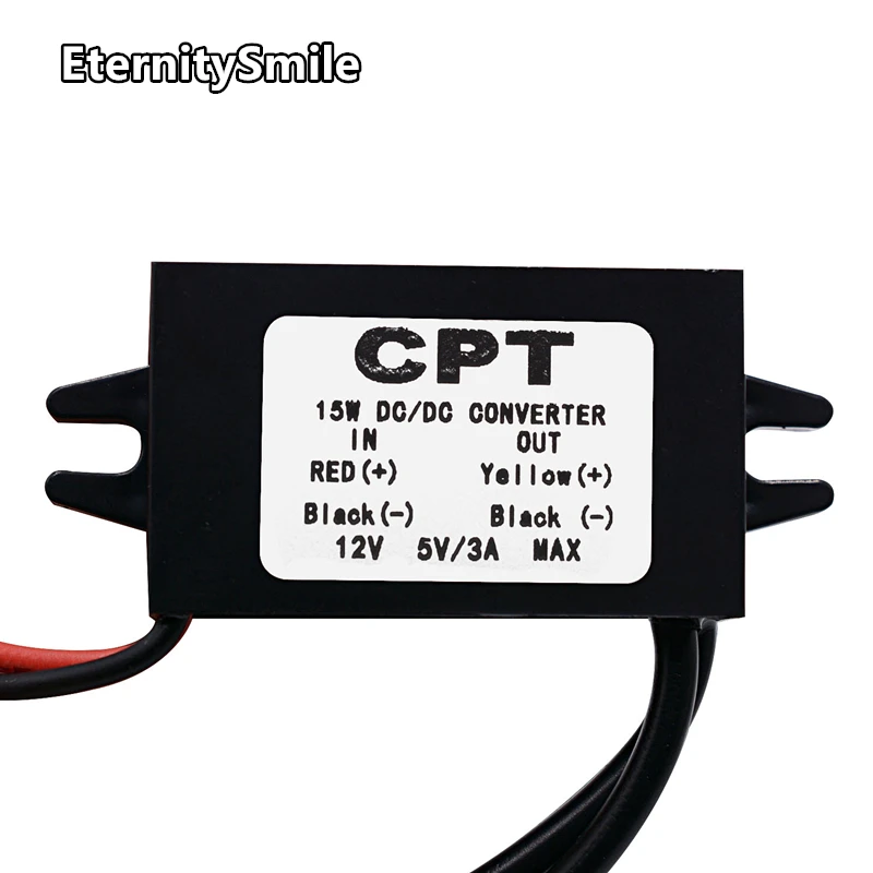 Imagem -04 - Adaptador de Carregador de Carro Conversor Usb Step Down Potência de Saída Módulo Dc-dc Out 12v a 5v 3a 15w