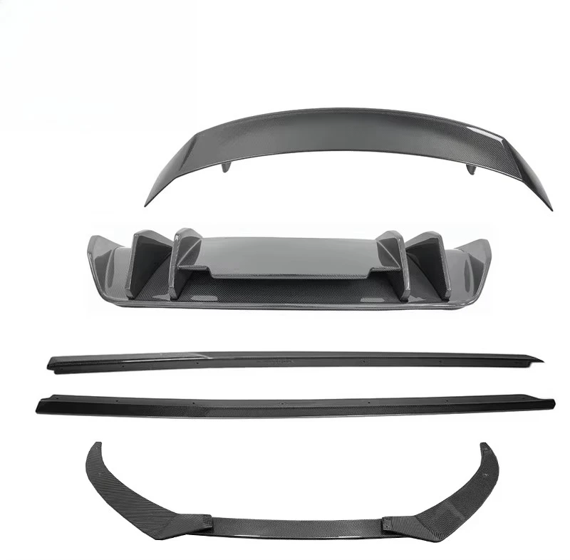 R8 Karosserie-Kit Carbon-Faser GT-Flügel Frontlippe Seitenschweller Diffusor für Gen 2 2017-19
