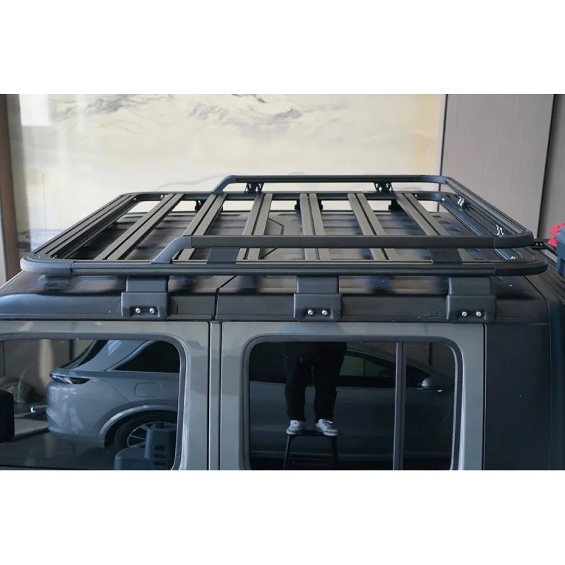 Offroad Accessories High Quality Aluminum Platform Lage Roof Rack W/o Bull bar for Gladiator JT Pickup Truck