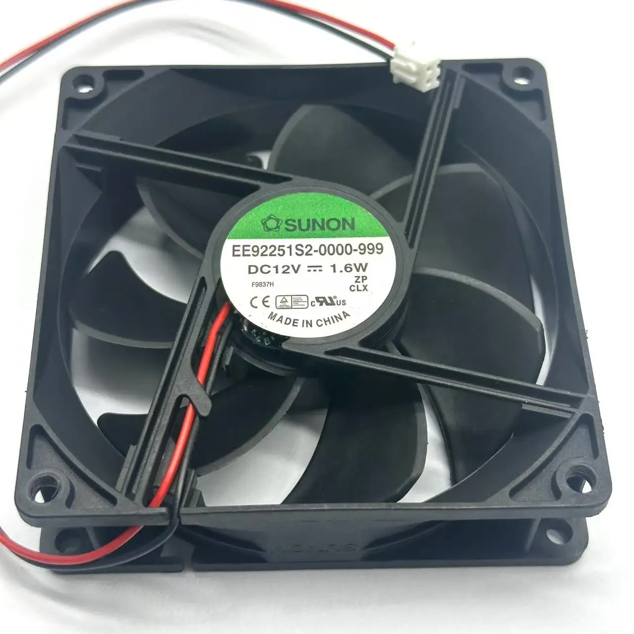 Ventilador De Refrigeração Do Servidor SUNON-2-Wire, EE92251S2-0000-999, DC 12V, 1.6W, 90x90x25mm