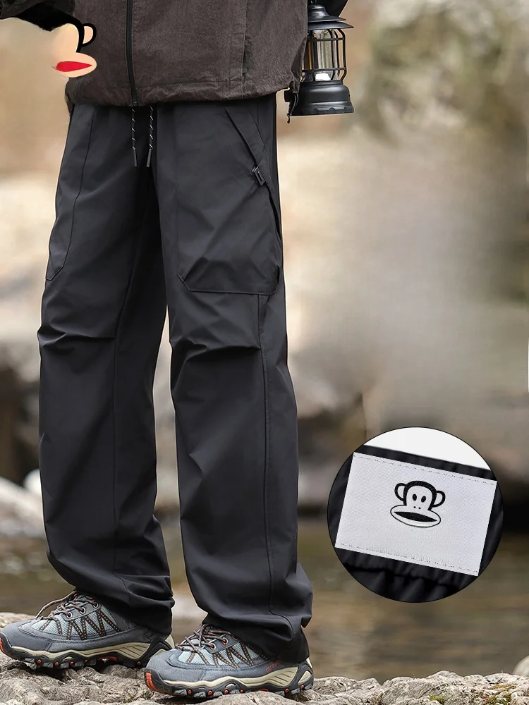 

Мужские повседневные брюки Paul Frank American Sle Workwear, новые весенние спортивные брюки свободного кроя с прямыми штанинами для активного отдыха