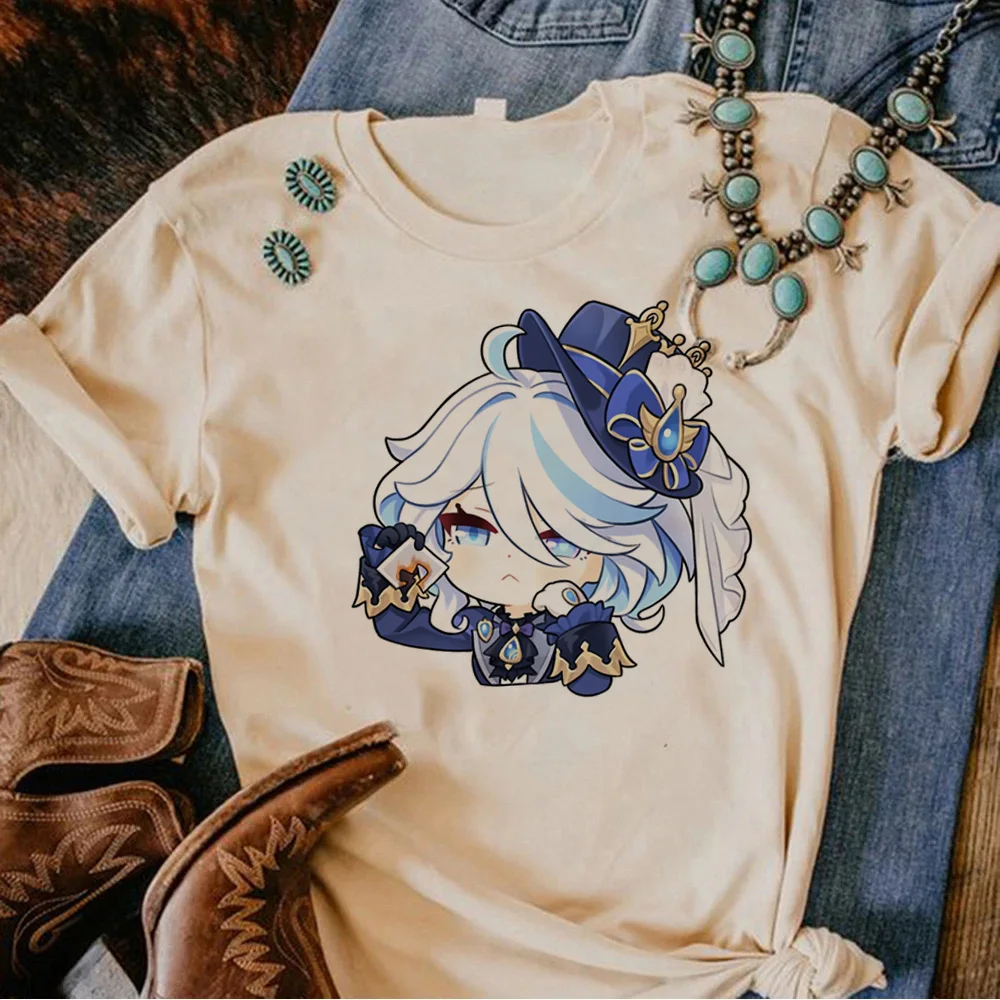 Genshin Impact Furina t-shirts women funny t shirt female manga funny clothes