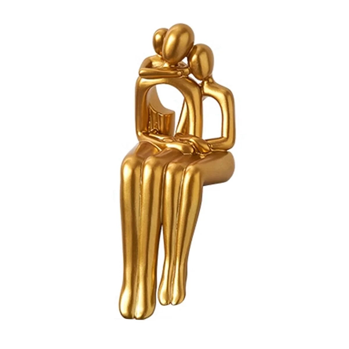 Decorazione in oro Statua sdraiata Lettura Figurina di donne Decorazioni per la casa Accenti Scultura e figurine sedute astratte moderne A