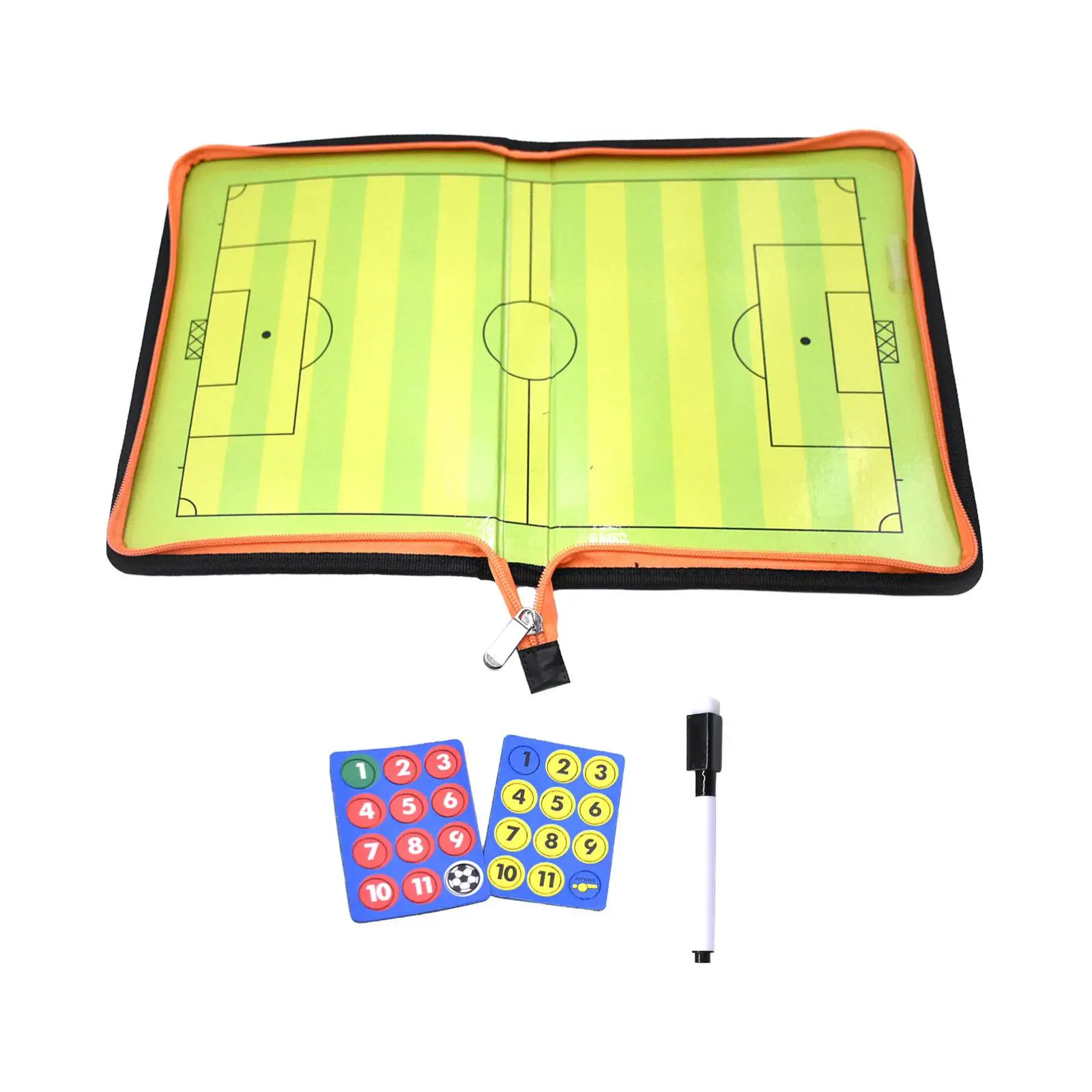 Football Coaching Board Layout Notebook Coaches Clipboard Folding Training Teaching Assistant Soccer Marker Board Play Board