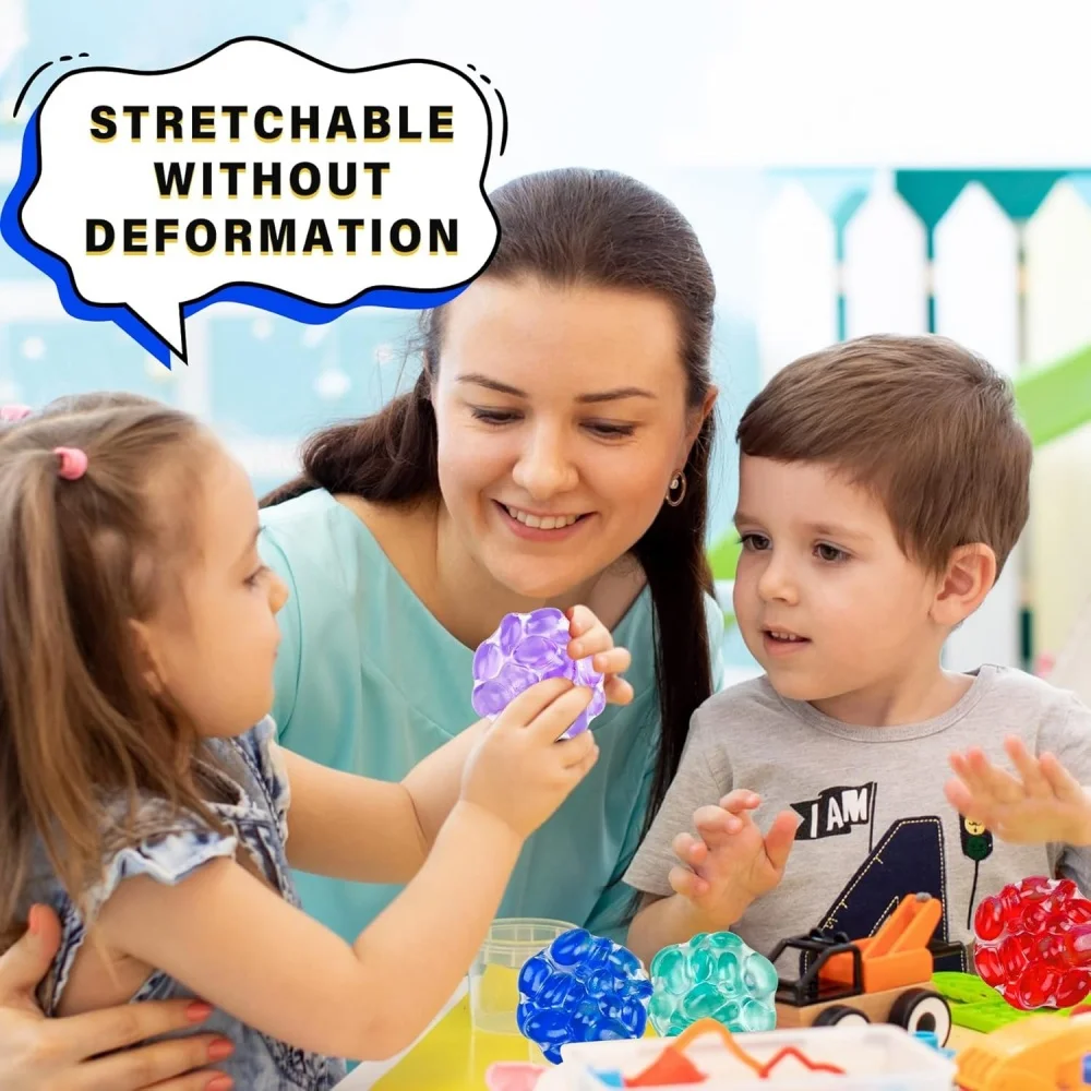 바삭한 스트레스 볼 젬 스퀴시 장난감 다채로운 스트레스 해소 장난감 어린이 성인 자폐증 과잉행동 장난감 생일 선물