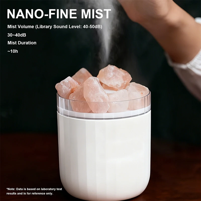 Essential Oil Diffuser with Night Light Cool Mist Humidifier Rechargeable Crystal Stone Fragrance Dispenser for Friends Gift