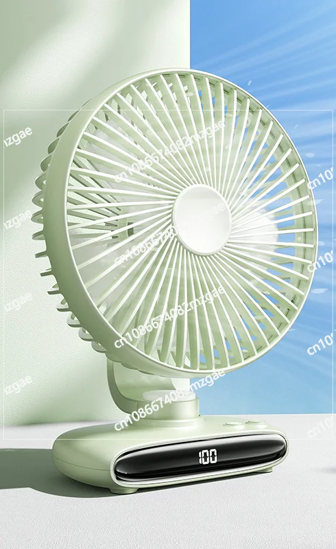 2024 New Desktop Small Fan Silent Office Desk Student Class Electric Fan Small Dormitory Charging Fan