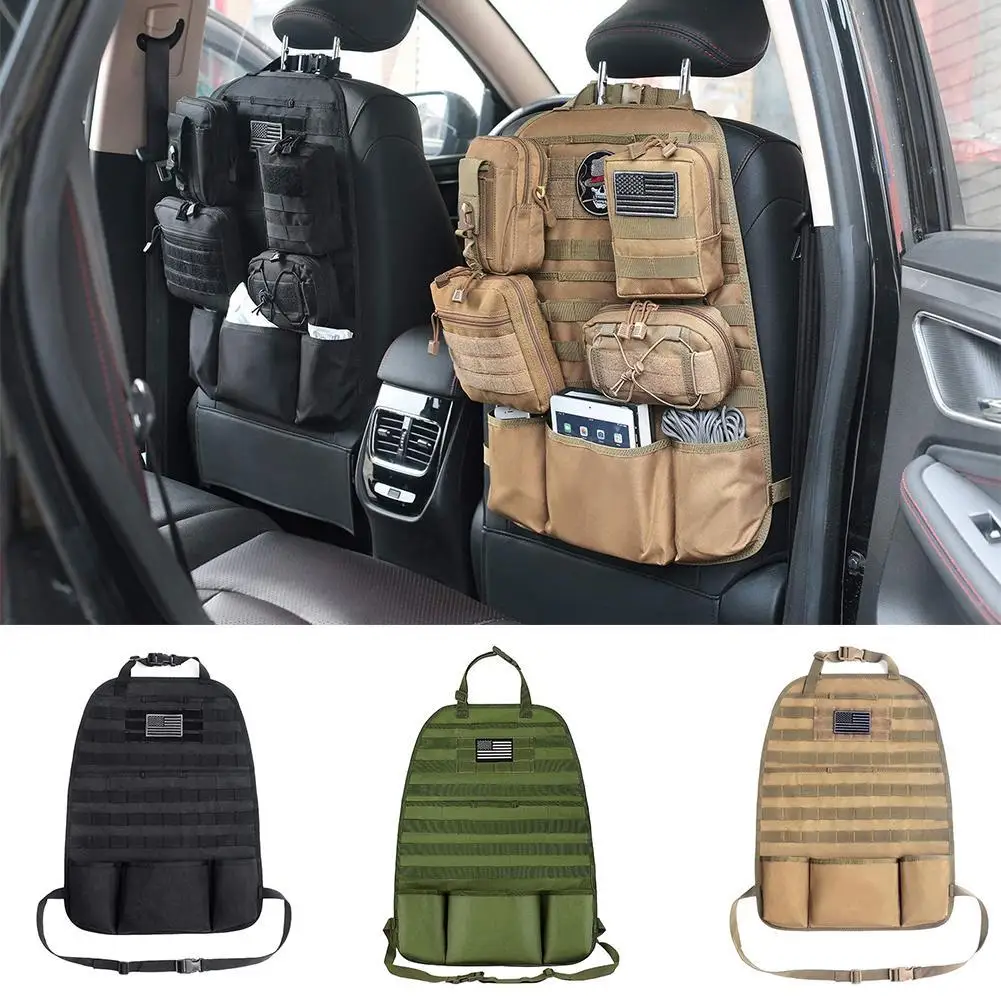 

Car Back Seat Organizer Tactical Accessories Army Molle Outdoor Bag Pouch Military Cover Seat Bag Self-driving Hunting Stor W0W8