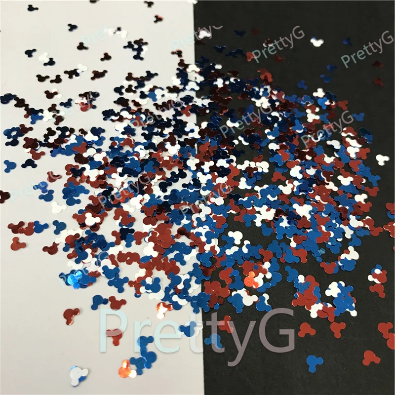 Prettyg 1 caixa americana eua bandeira cor série forma mix glitter decoração da arte do prego tumbler artesanato artesanato acessórios do festival