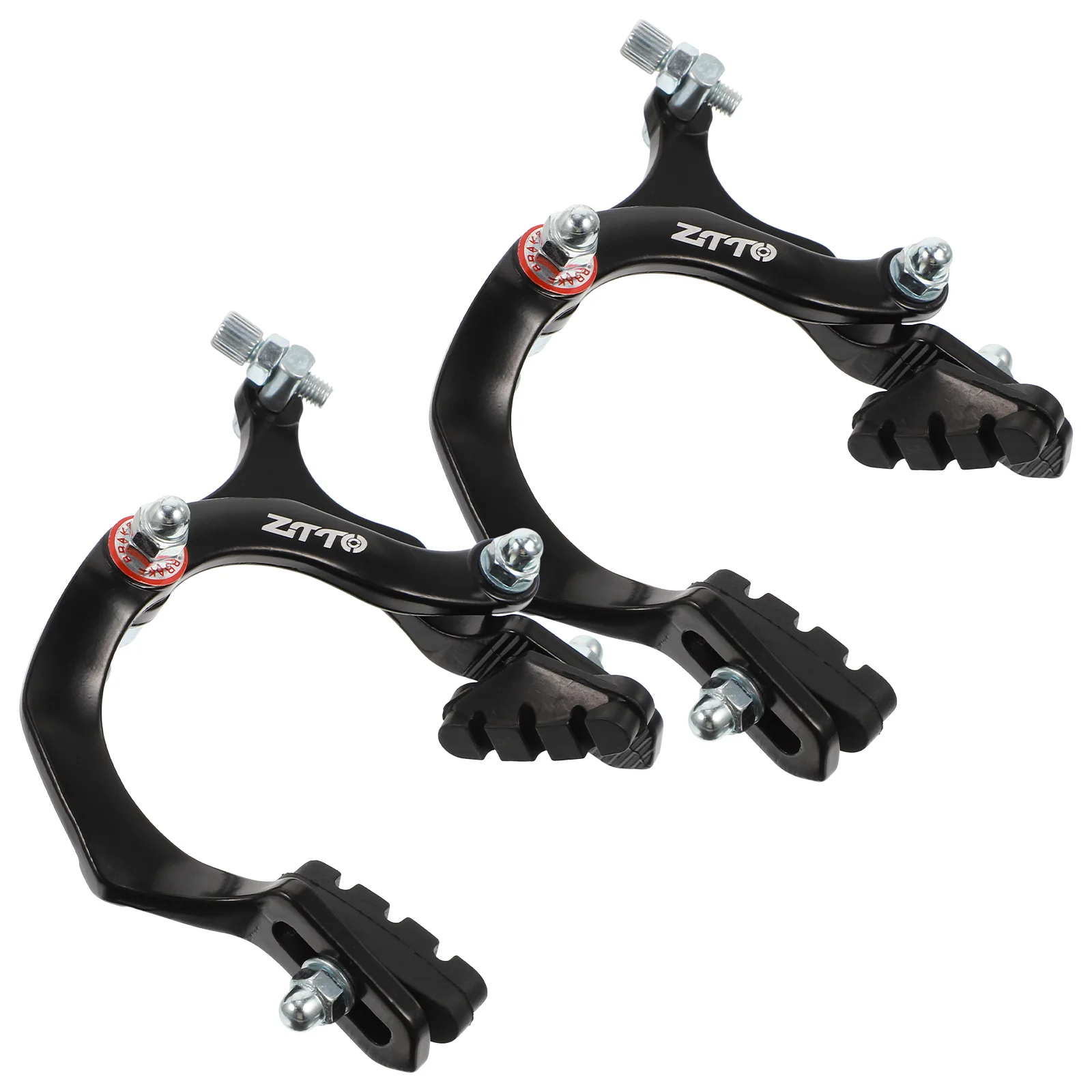 

1 Pair Road Cycling Side Pull Brake Caliper C Brake Shoes Caliper Long Arm Caliper C Clip (Black)