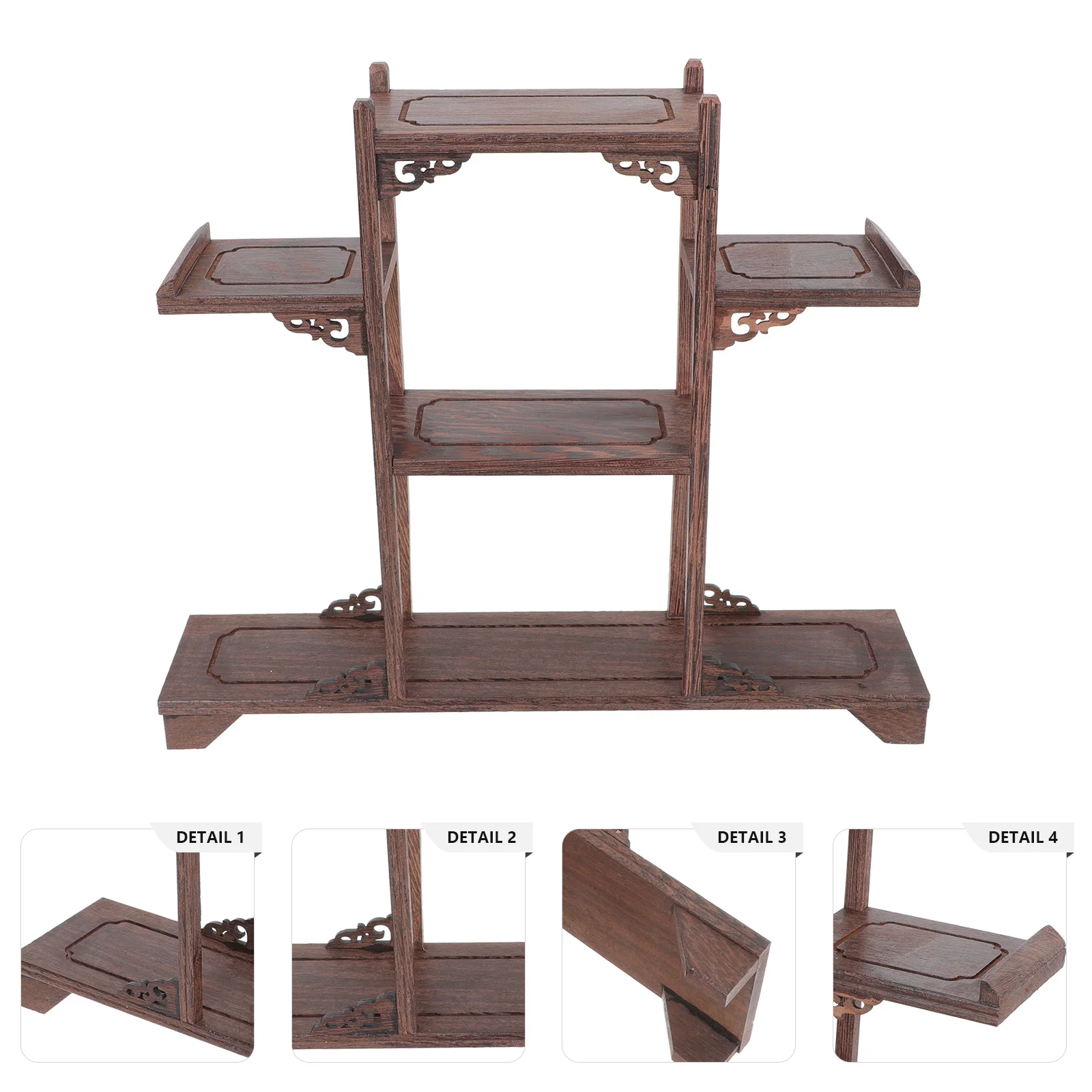 Espositore in legno con ali di pollo Scaffale per curiosità Scaffale per decorazioni per la casa Porta libri vintage Armadietto multifunzionale in legno