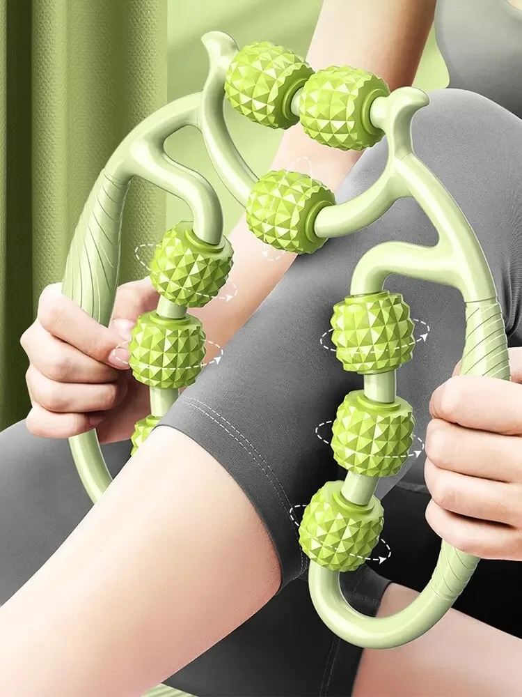 Artefact amincissant pour les jambes, rouleau de Massage circulaire à 12 cartouches pour la Relaxation musculaire, étirements, équipement de serrage pour les jambes de Yoga