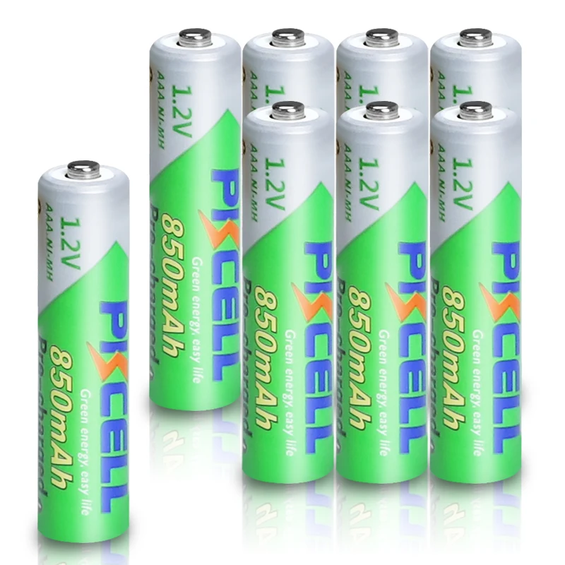 8PC PKCELL .2V Ni-MH AAA Rechargeable Batteries AAA Battery 850mah 3A low self discharging AAA Batteries for Flashlight Toys