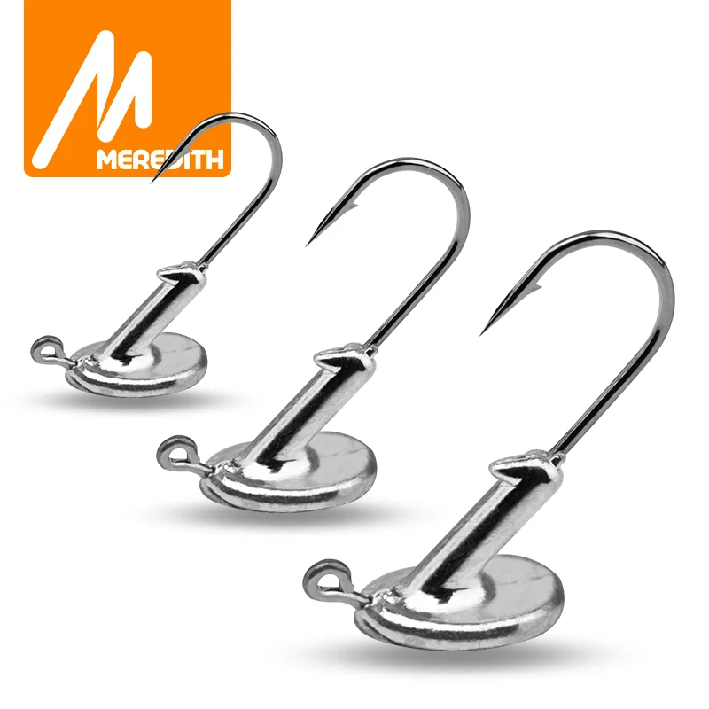 Meredith Blood Slot Jig Head anzuelo de carbono para vinilos