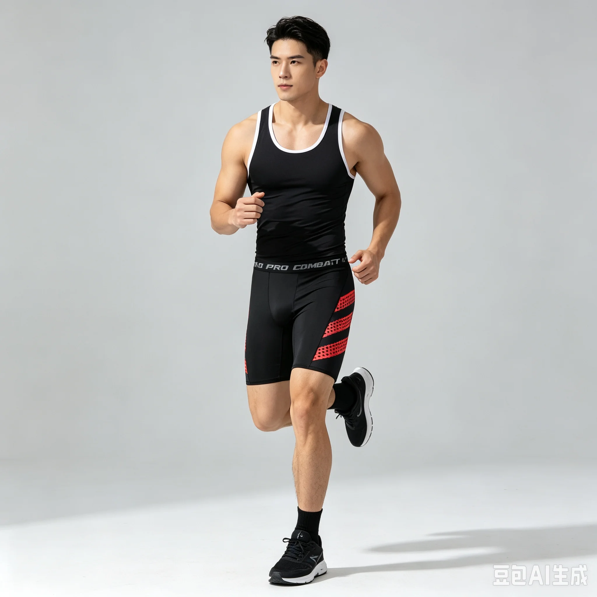Tight sports underwear men's five point shorts high stretch breathable basketball leggings running fitness training shorts
