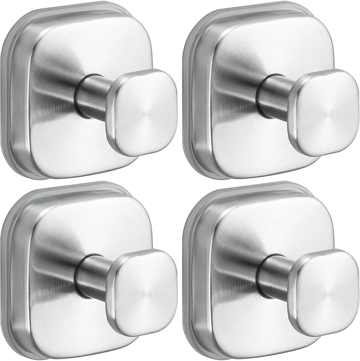 

Suction Cup Hooks for Shower - Resuable Bathroom Hooks for Towels, Robes & Loofah - No-Drill Mounting on Kitchen,Walls,Metal,Gla