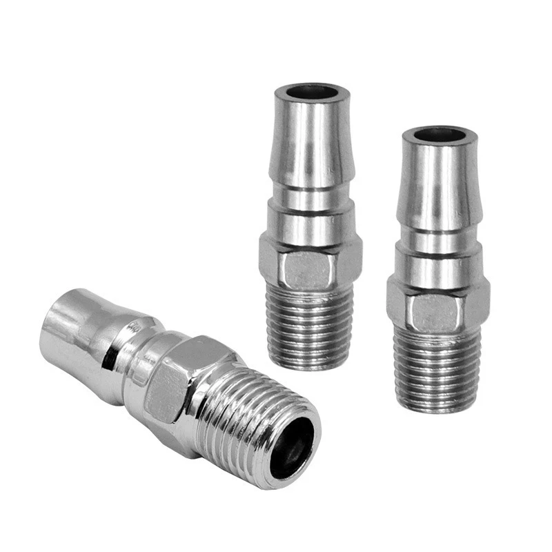 PM20 Pneumatic Quick Connector 1/4 BSP Male Thread Air Compressor Hose Fitting Type Quick Release Air Plug Adapter for Air Tools